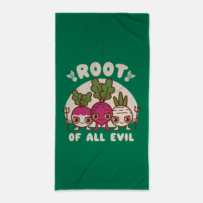 Root Of All Evil-None-Beach-Towel-Weird & Punderful