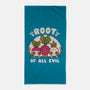 Root Of All Evil-None-Beach-Towel-Weird & Punderful