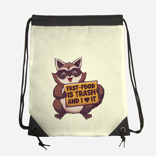 Fast Food Is Trash-None-Drawstring-Bag-tobefonseca