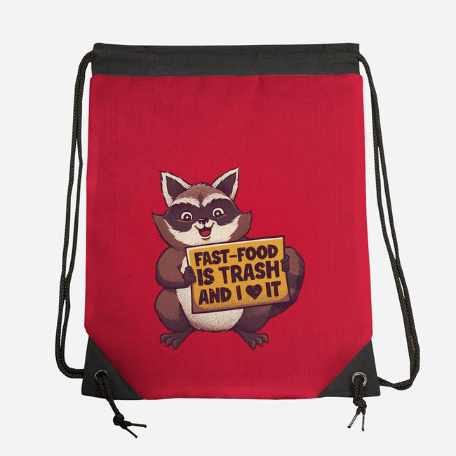 Fast Food Is Trash-None-Drawstring-Bag-tobefonseca