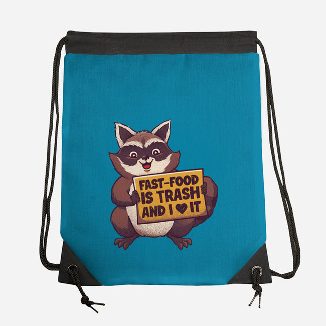 Fast Food Is Trash-None-Drawstring-Bag-tobefonseca