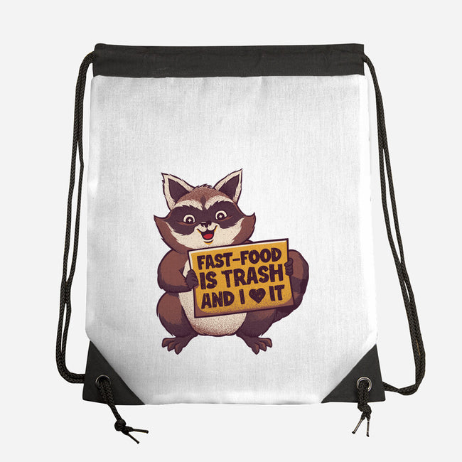 Fast Food Is Trash-None-Drawstring-Bag-tobefonseca