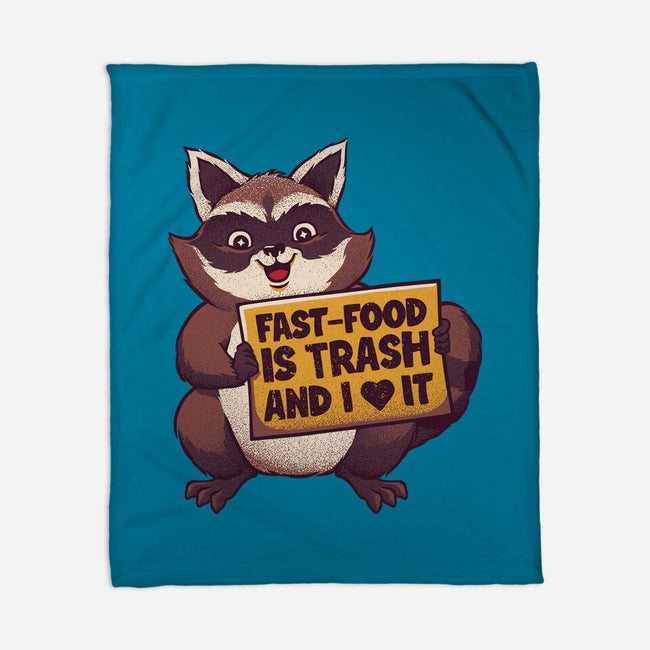 Fast Food Is Trash-None-Fleece-Blanket-tobefonseca