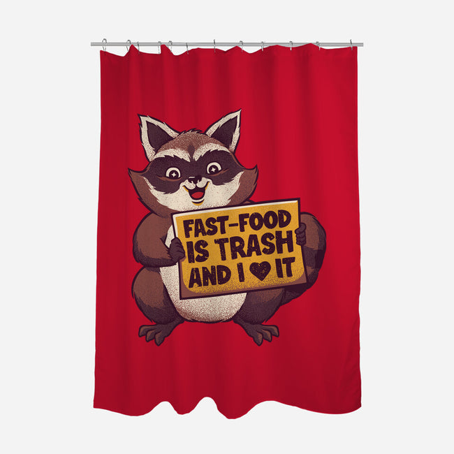 Fast Food Is Trash-None-Polyester-Shower Curtain-tobefonseca
