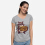 Fast Food Is Trash-Womens-V-Neck-Tee-tobefonseca
