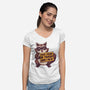 Fast Food Is Trash-Womens-V-Neck-Tee-tobefonseca