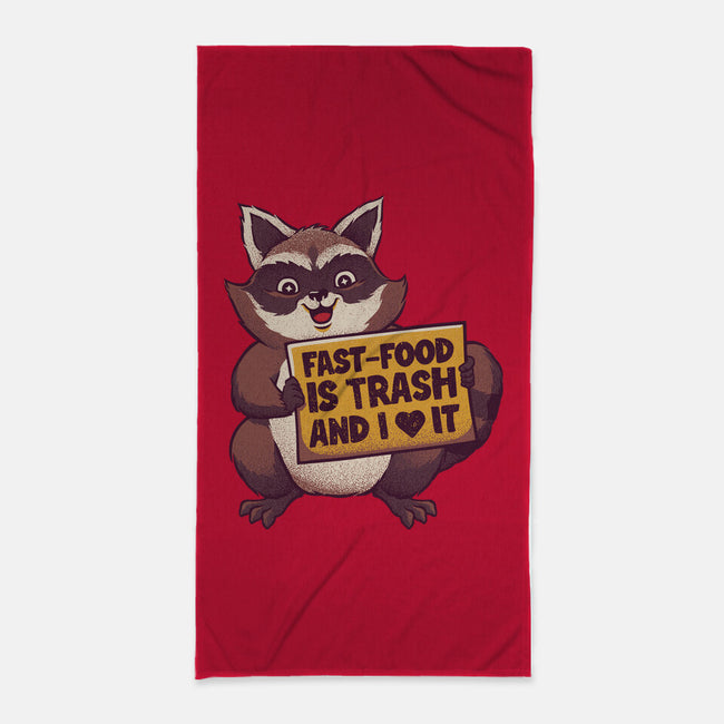 Fast Food Is Trash-None-Beach-Towel-tobefonseca