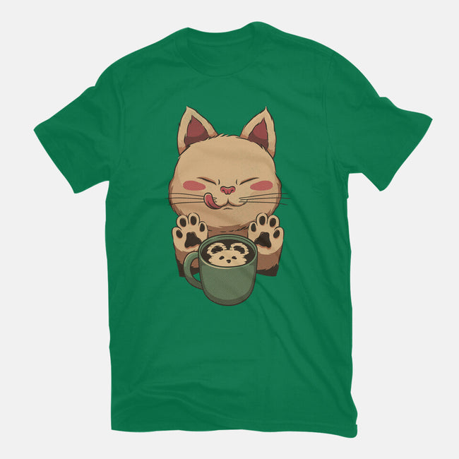 Kitty Latte-Womens-Fitted-Tee-tobefonseca