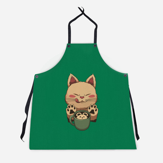 Kitty Latte-Unisex-Kitchen-Apron-tobefonseca