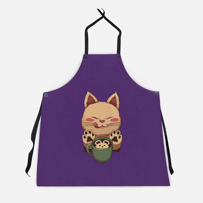 Kitty Latte-Unisex-Kitchen-Apron-tobefonseca