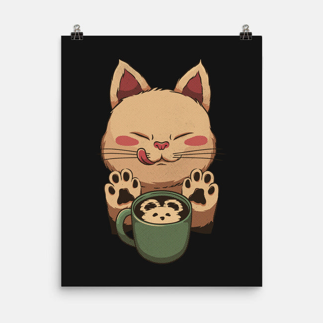 Kitty Latte-None-Matte-Poster-tobefonseca