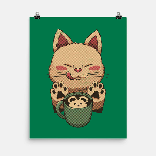 Kitty Latte-None-Matte-Poster-tobefonseca