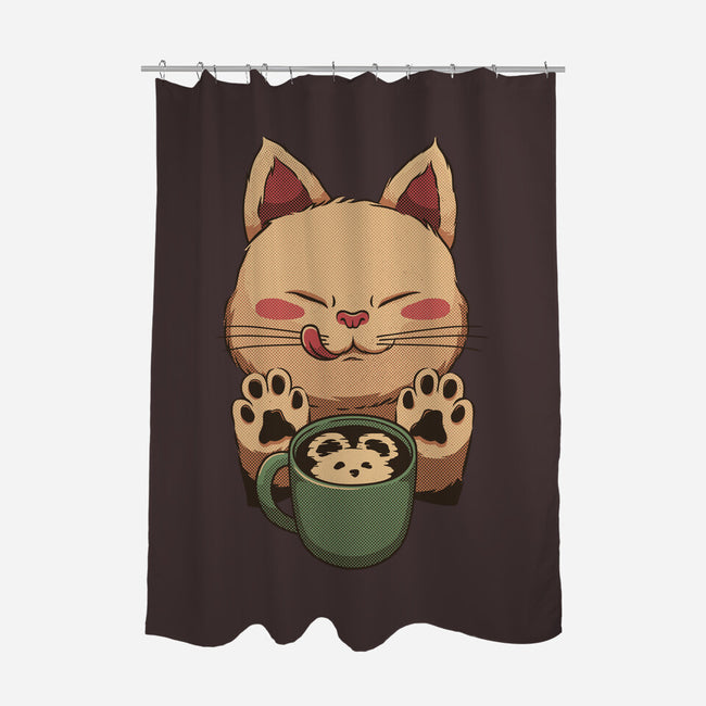 Kitty Latte-None-Polyester-Shower Curtain-tobefonseca