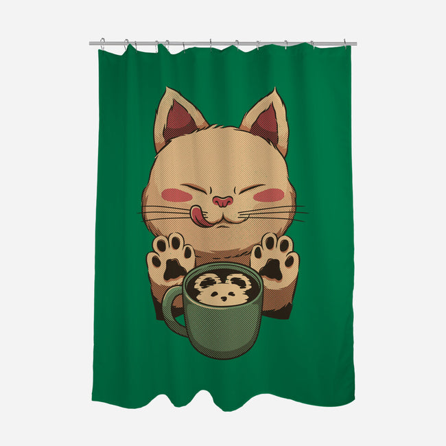 Kitty Latte-None-Polyester-Shower Curtain-tobefonseca