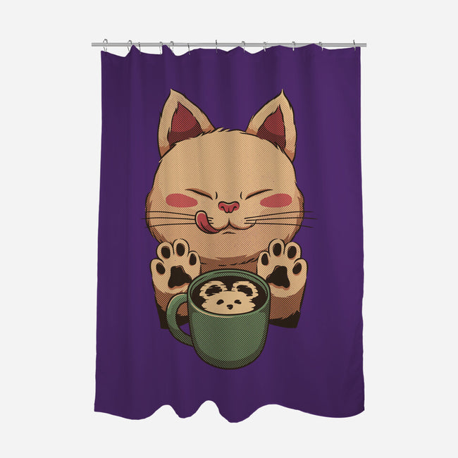 Kitty Latte-None-Polyester-Shower Curtain-tobefonseca