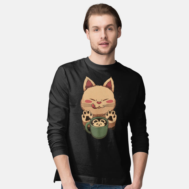 Kitty Latte-Mens-Long Sleeved-Tee-tobefonseca