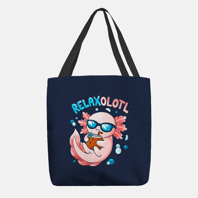 Relaxolotl-None-Basic Tote-Bag-Vallina84