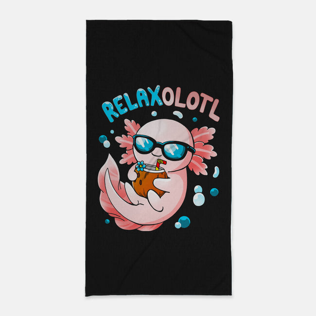 Relaxolotl-None-Beach-Towel-Vallina84