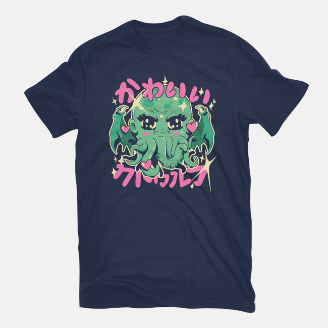 Cutethulhu Loves-Unisex-Basic-Tee-ilustrata