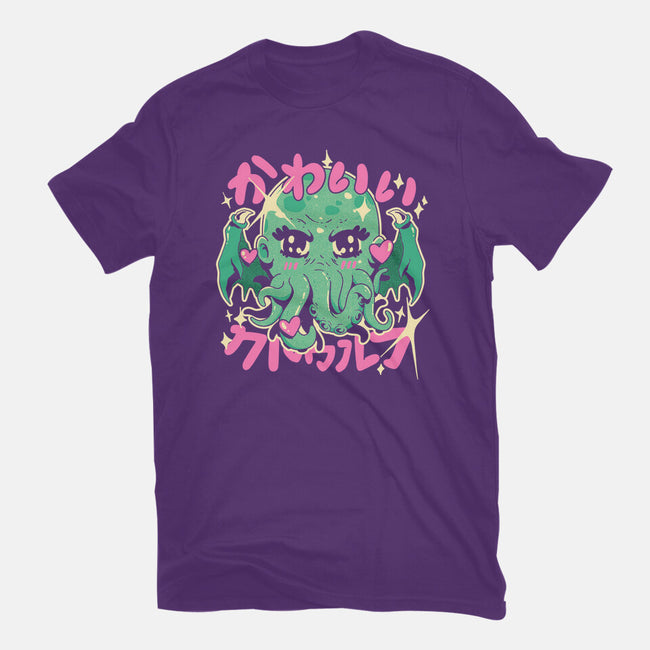 Cutethulhu Loves-Womens-Fitted-Tee-ilustrata
