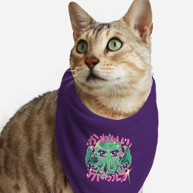 Cutethulhu Loves-Cat-Bandana-Pet Collar-ilustrata
