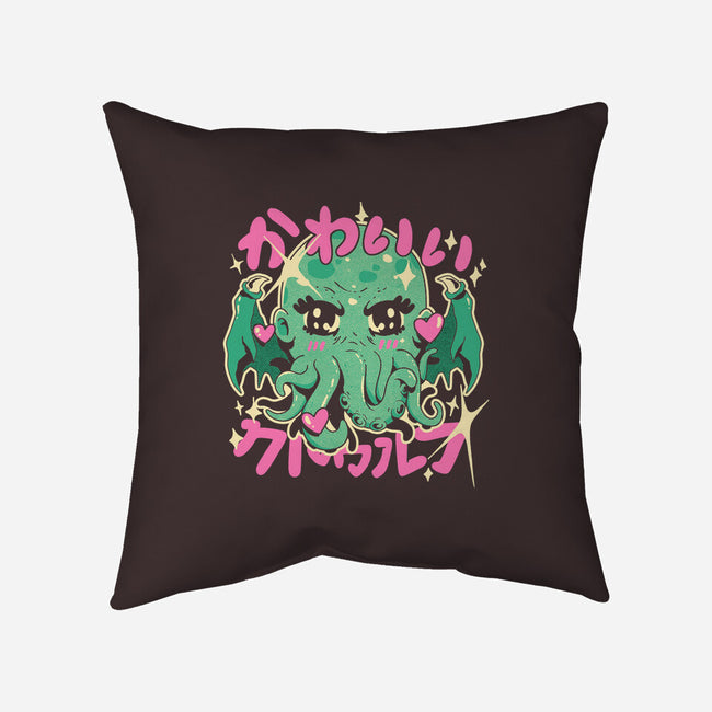 Cutethulhu Loves-None-Removable Cover w Insert-Throw Pillow-ilustrata