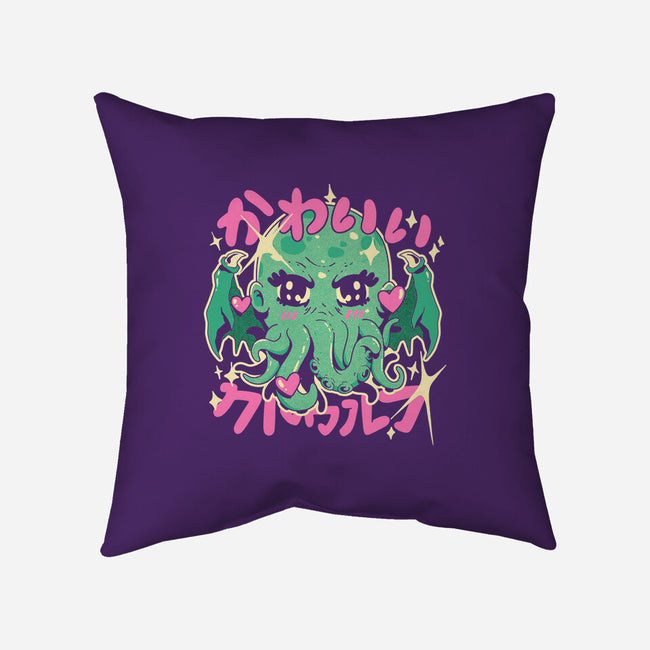 Cutethulhu Loves-None-Removable Cover w Insert-Throw Pillow-ilustrata