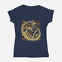 Jurassic Brachio-Womens-V-Neck-Tee-estudiofitas