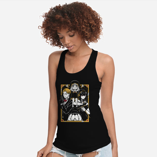 Family Of Spies-Womens-Racerback-Tank-Panchi Art