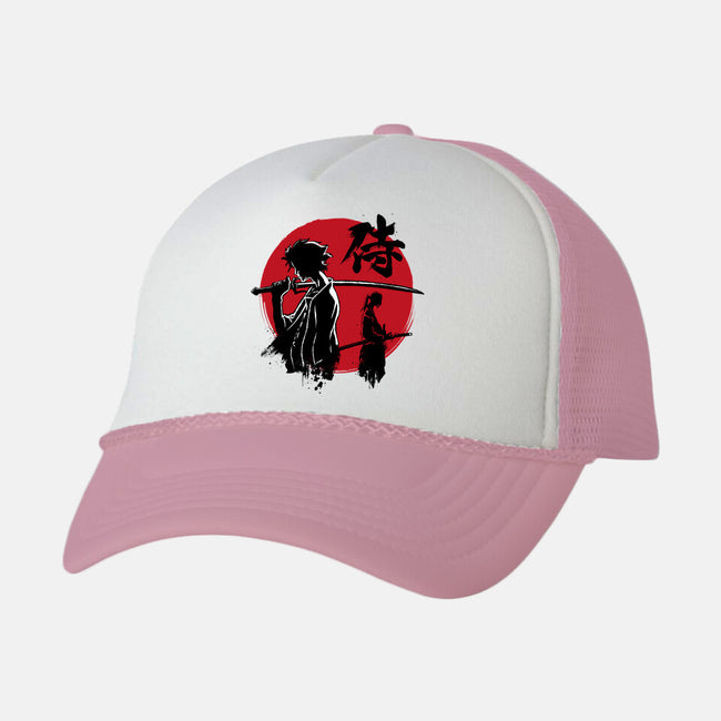 Mugen And Jin Sumi-e-Unisex-Trucker-Hat-DrMonekers