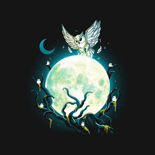 Owl Magic Moon-None-Polyester-Shower Curtain-Vallina84