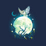 Owl Magic Moon-Womens-Basic-Tee-Vallina84