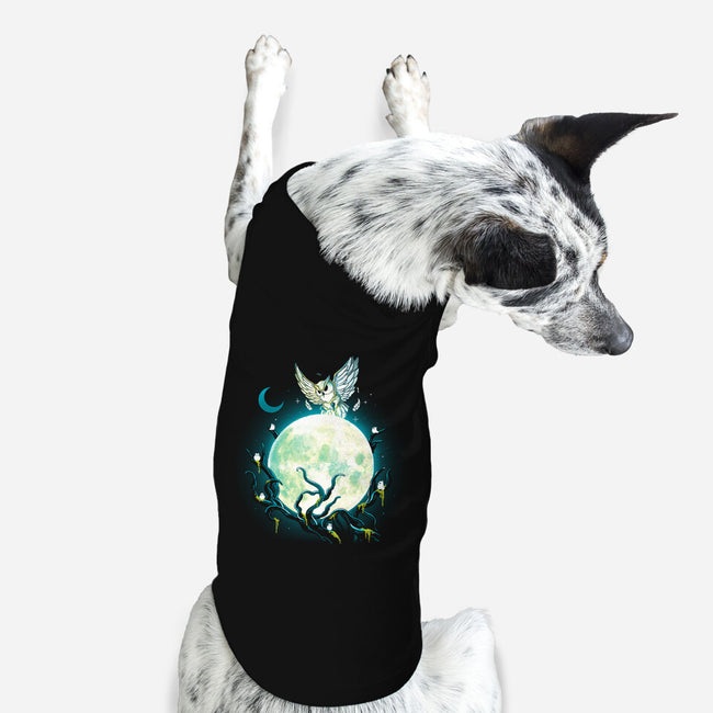 Owl Magic Moon-Dog-Basic-Pet Tank-Vallina84