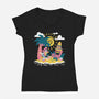 Chillin Island-Womens-V-Neck-Tee-estudiofitas