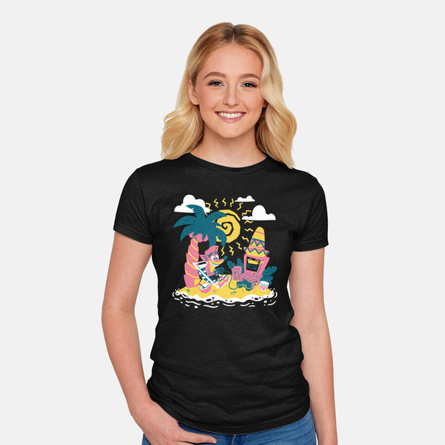 Chillin Island-Womens-Fitted-Tee-estudiofitas