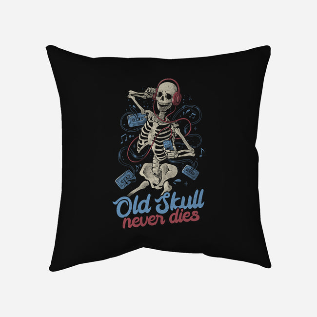 Old Skull Never Dies-None-Removable Cover-Throw Pillow-eduely