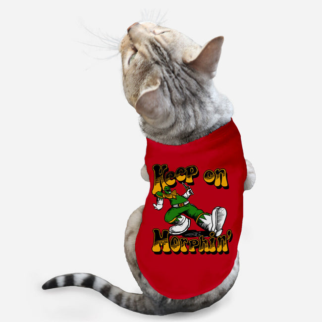 Keep On Morphin-Cat-Basic-Pet Tank-joerawks