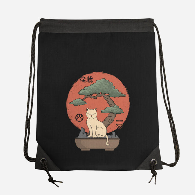 Bonsai Cat-None-Drawstring-Bag-vp021