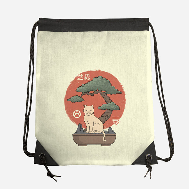Bonsai Cat-None-Drawstring-Bag-vp021