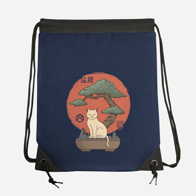Bonsai Cat-None-Drawstring-Bag-vp021