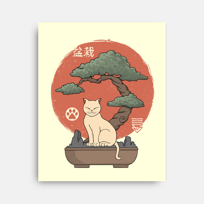 Bonsai Cat-None-Stretched-Canvas-vp021