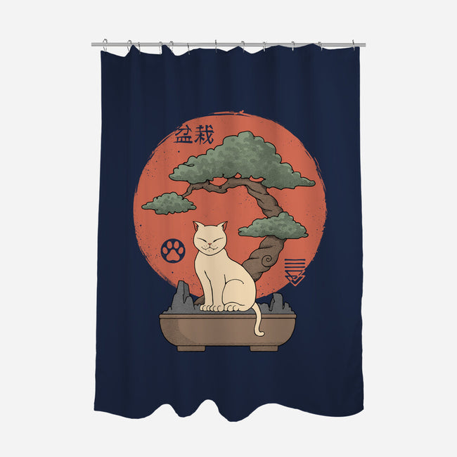 Bonsai Cat-None-Polyester-Shower Curtain-vp021