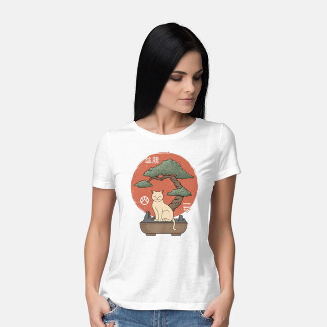 Bonsai Cat-Womens-Basic-Tee-vp021