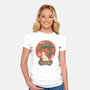Bonsai Cat-Womens-Fitted-Tee-vp021