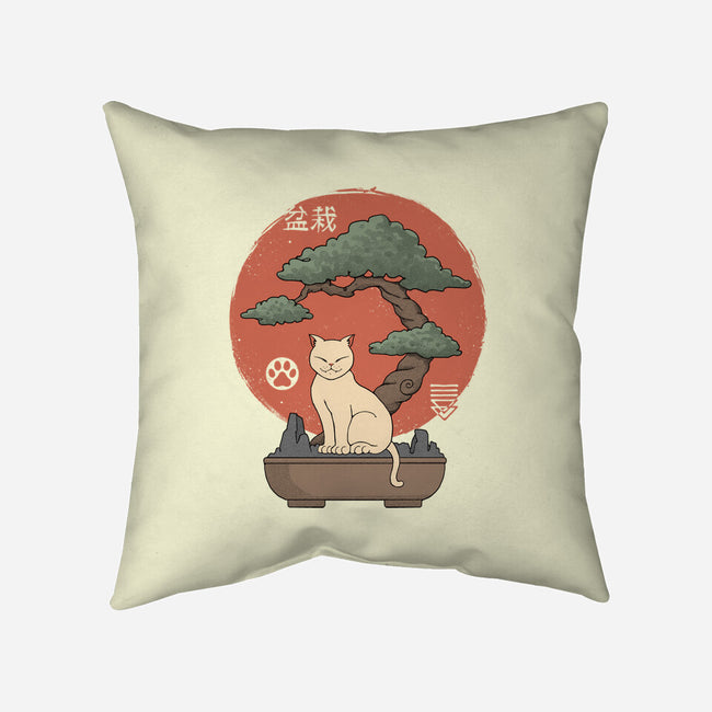 Bonsai Cat-None-Removable Cover-Throw Pillow-vp021