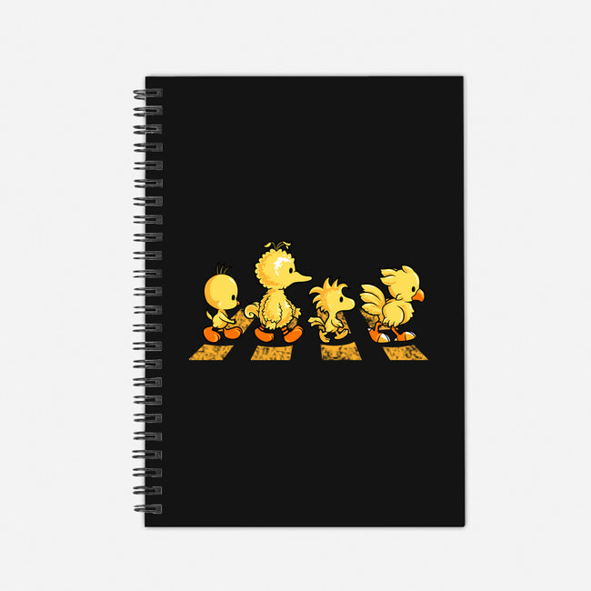 Yellow Birdy Road-none dot grid notebook-PrimePremne