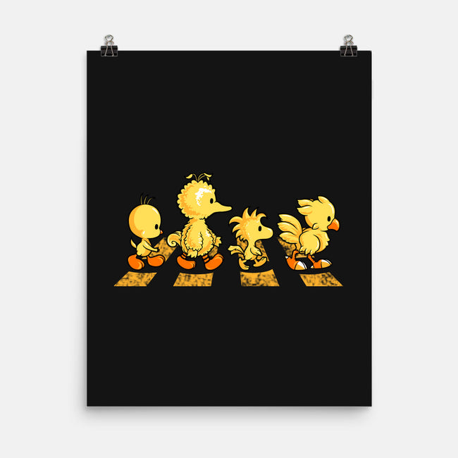 Yellow Birdy Road-none matte poster-PrimePremne