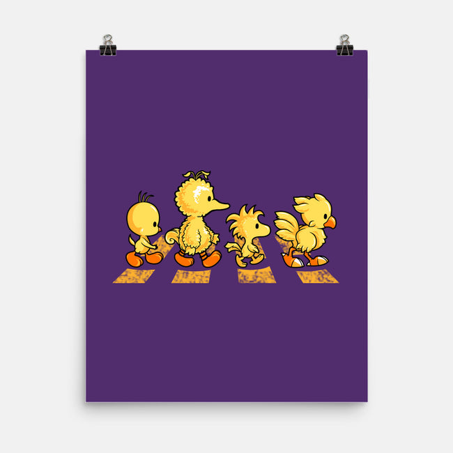 Yellow Birdy Road-none matte poster-PrimePremne