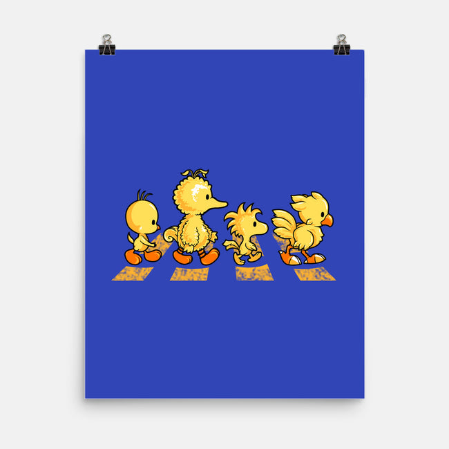 Yellow Birdy Road-none matte poster-PrimePremne