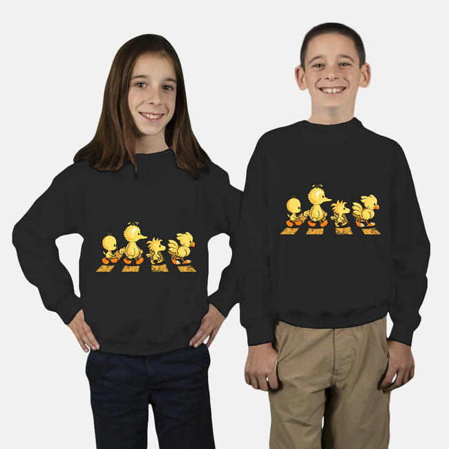 Yellow Birdy Road-youth crew neck sweatshirt-PrimePremne